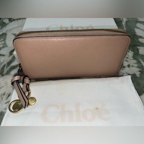 Authentic Chloé “Alphabet” continental wallet in blush nude | Full Set - Picture 4 of 16
